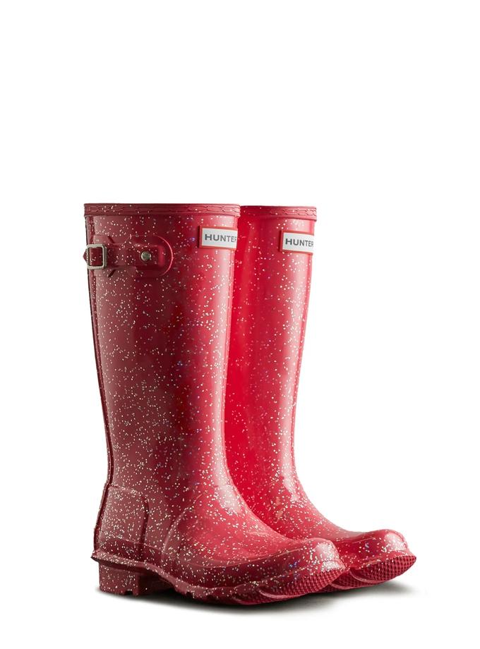 Hunter Boots Big Kids Original Giant Glitter Rain Boots Best Seller