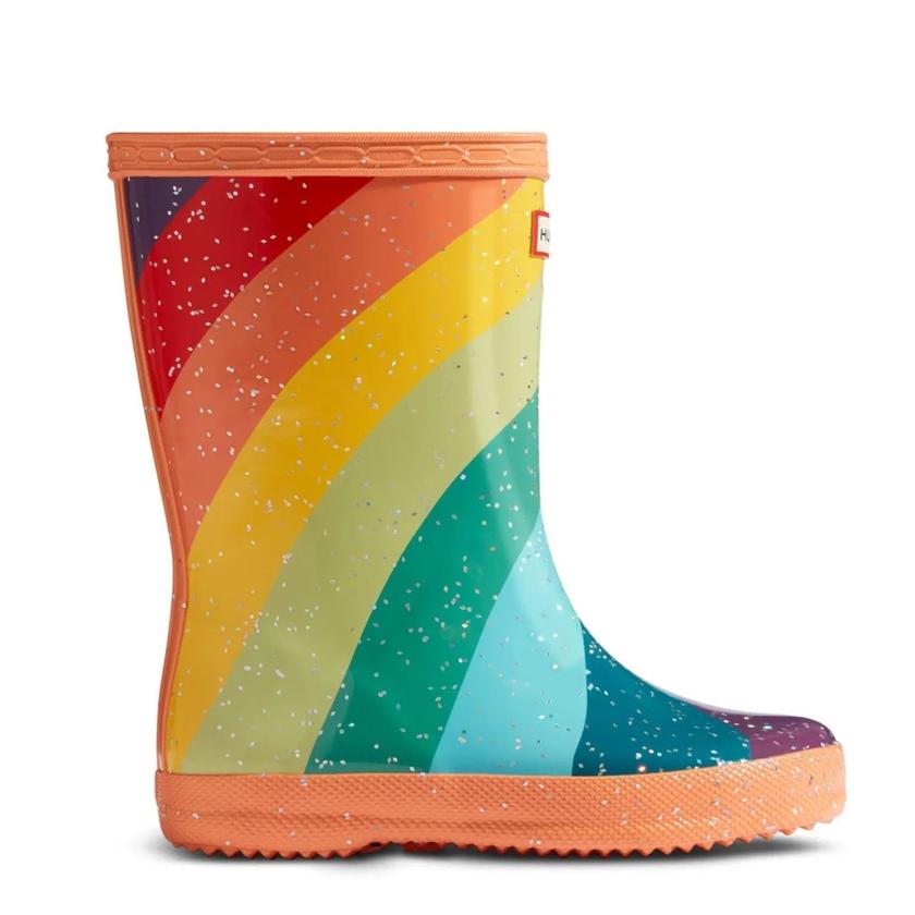 Hunter Boots Kids First Glitter Stripe Rain Boots Best Buy