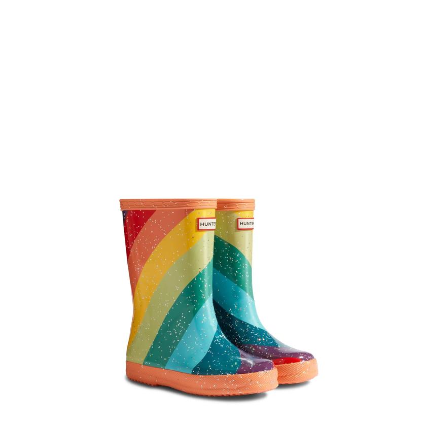 Hunter Boots Kids First Glitter Stripe Rain Boots Best Buy